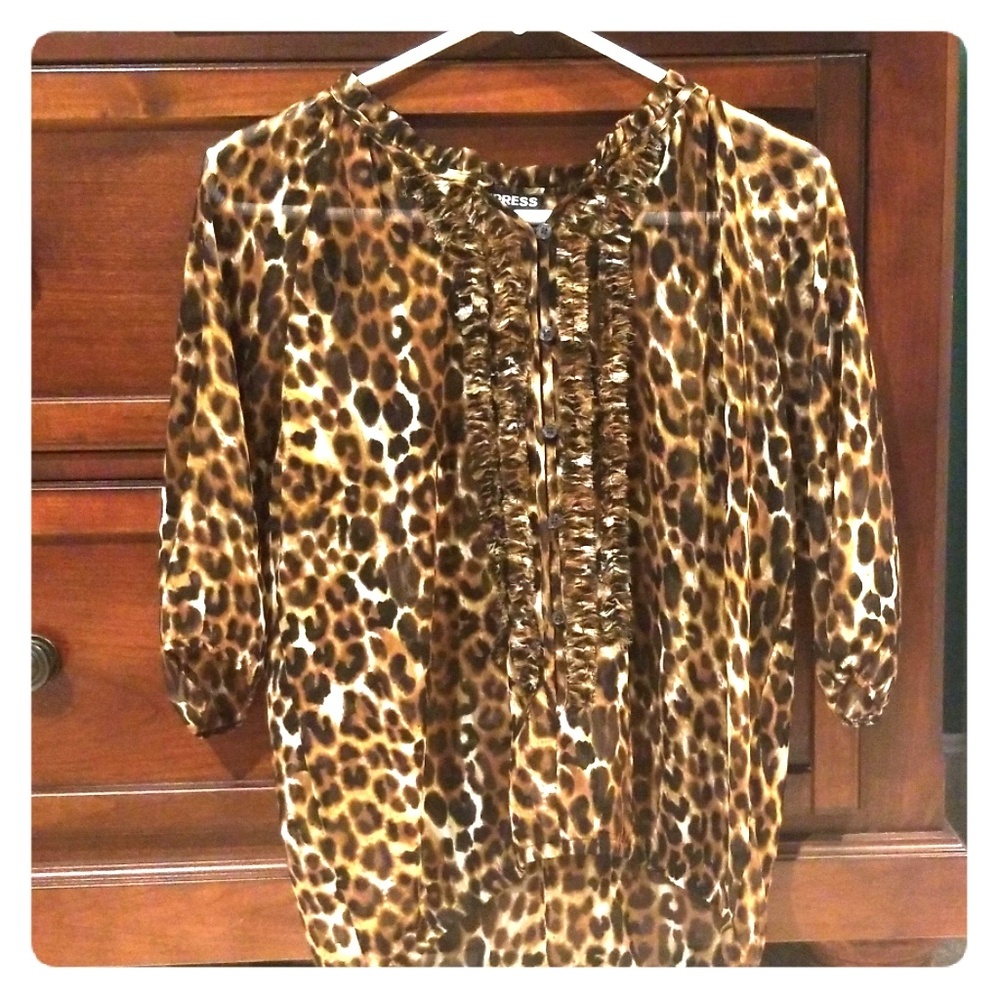Animal print blouse
